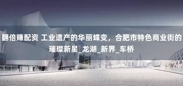 翻倍赚配资 工业遗产的华丽蝶变，合肥市特色商业街的璀璨新星_龙湖_新界_车桥